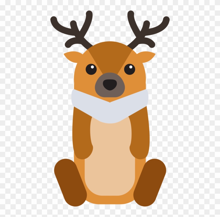 Reindeer Moose Elk Antler - Cartoon Deer Png Clipart #20296