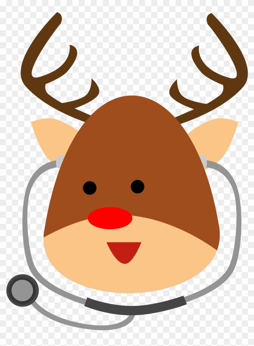 Doctor Reindeer - Christmas Medical Clip Art - Png Download #20411