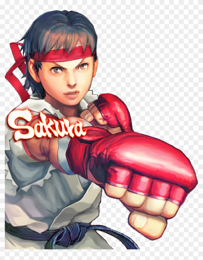 803 X 995 11 - Street Fighter Iv Sakura Vs Sakura Clipart #20435