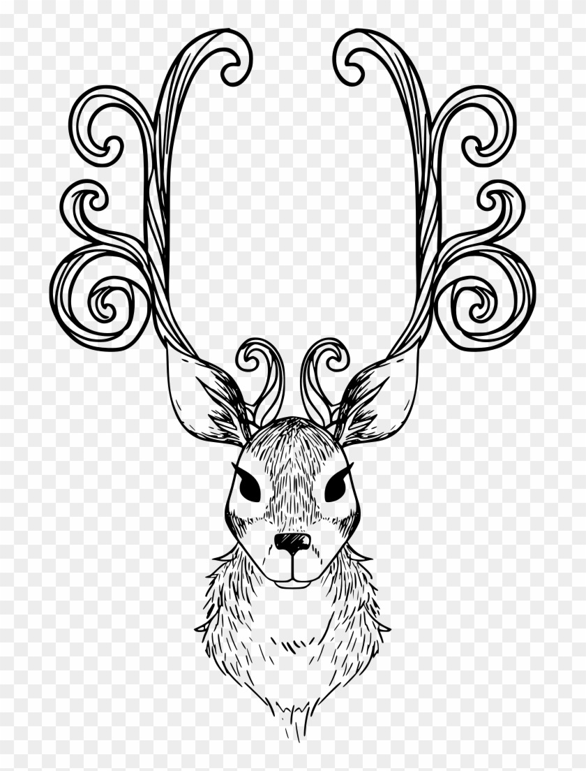Download Png - Christmas Reindeer Colouring Pages Clipart