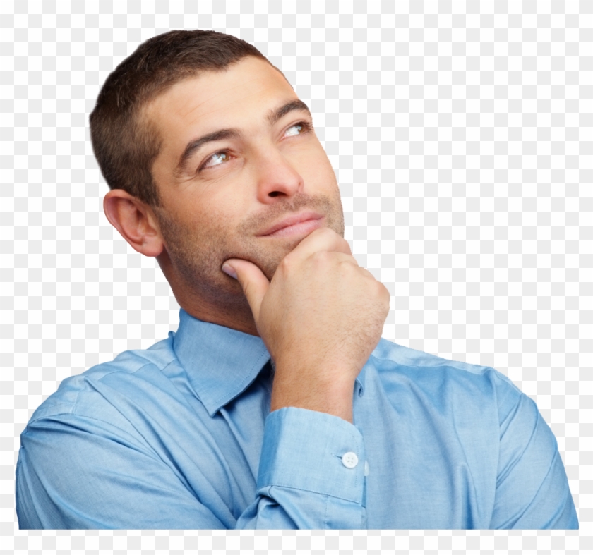 Thinking Man Png - Guy Thinking About Something Clipart