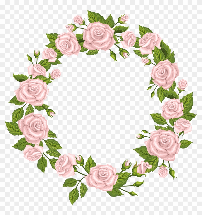 Roses Border Pink Png Clip Art - Pink Rose Border Clip Art Transparent Png