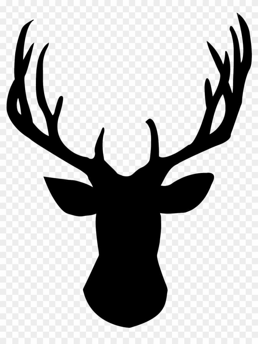 Antlers Clipart Transparent Background - Clipart Deer Head Silhouette - Png Download