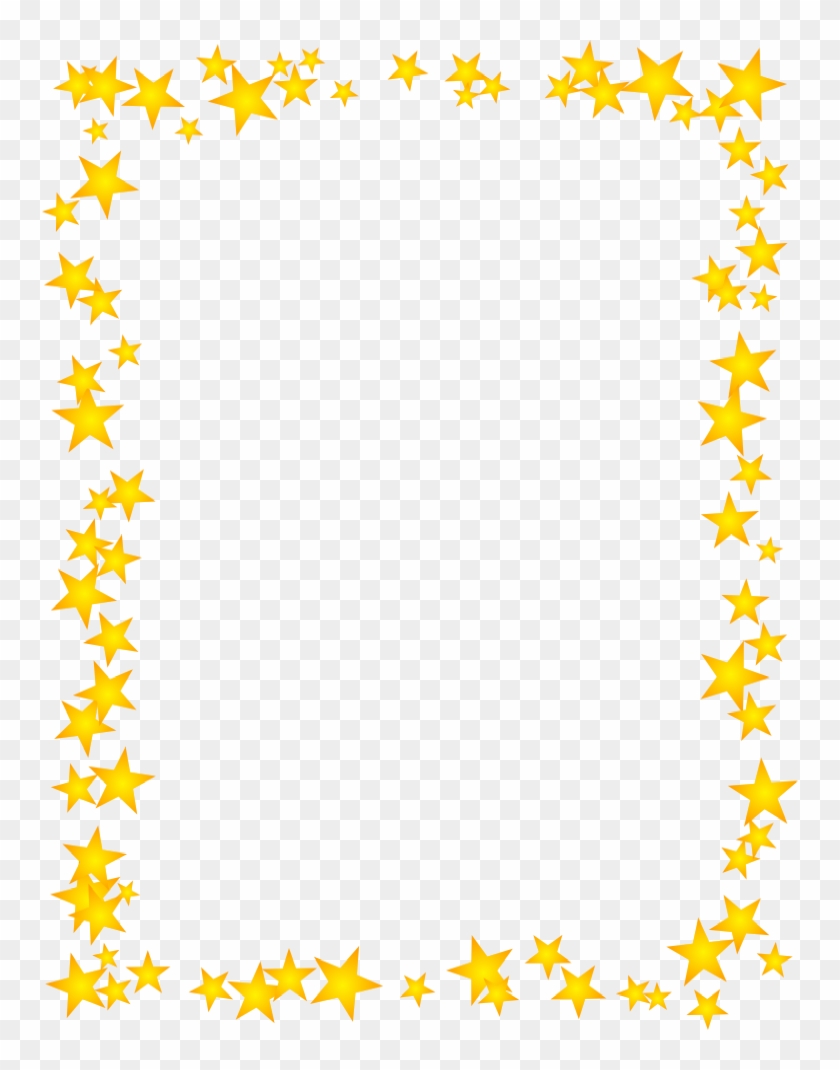 Gold Star Border Dromhja Top Clipart - Star Border Clipart - Png Download