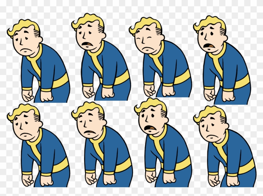 Sick Guy Png - Fallout Vault Boy Sad Clipart #21563