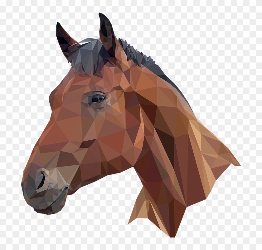 Horse Head Png Clipart - Low Poly Horse Head Transparent Png #21863