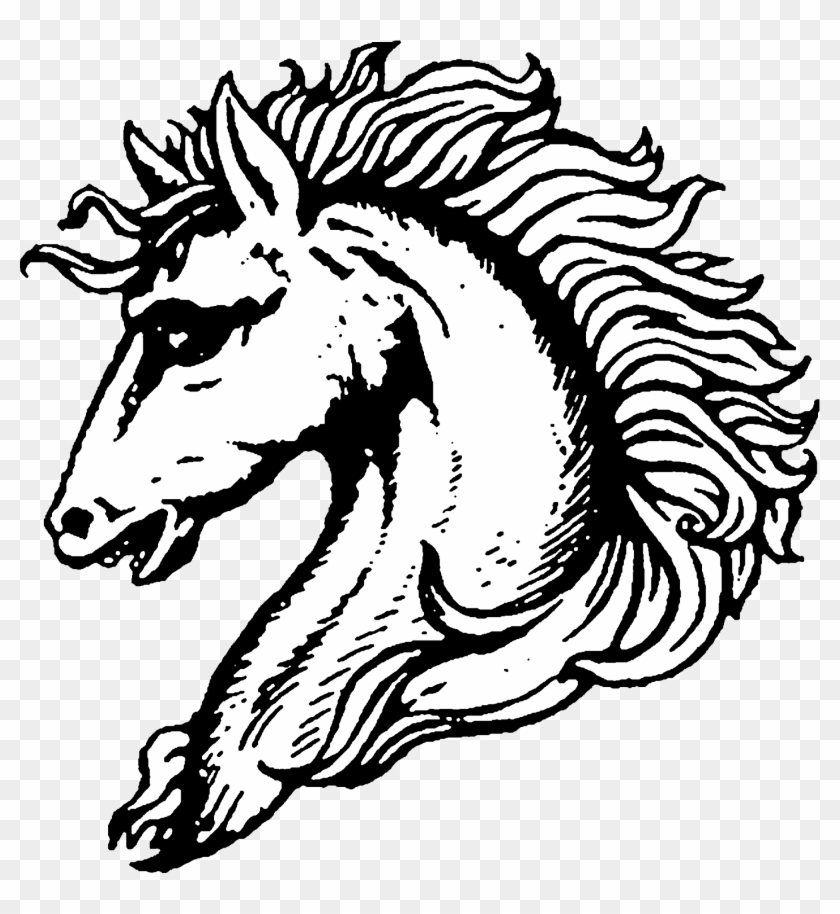 Open - Horse Head Coat Of Arms Clipart #22048