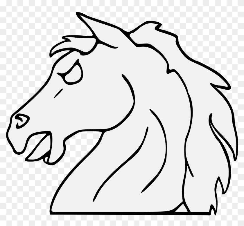 Horse Head Couped - Traceable Horse Clipart #22113