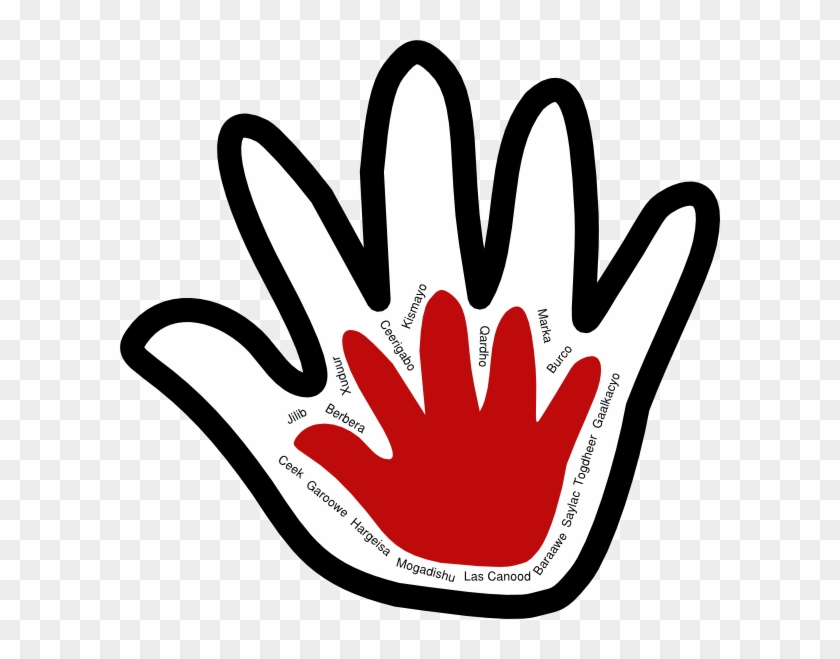 600 X 579 3 - Small Hand Print On Big Hand Print Clipart