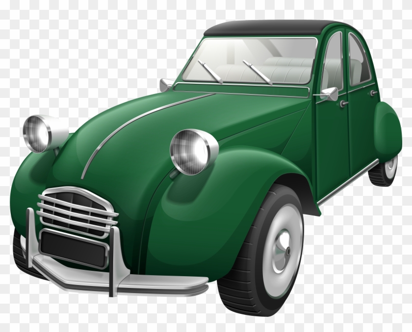 Green Retro Car Png Clip Art - Car 2039 Transparent Png