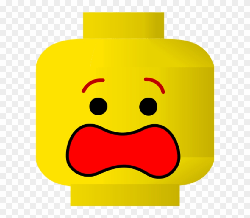 Lego Head Surprised Clipart - Lego Face Clip Art - Png Download