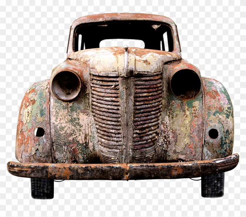 Auto, Old, Pkw, Old Car, Rarity, Car Age, Retro - Car Old Rusted Clipart #23120