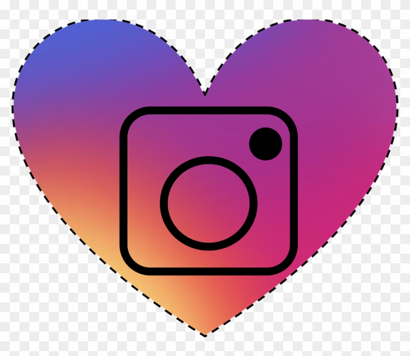 Download Instagram Logo And Heart Png - Coração Do Instagram Png Clipart