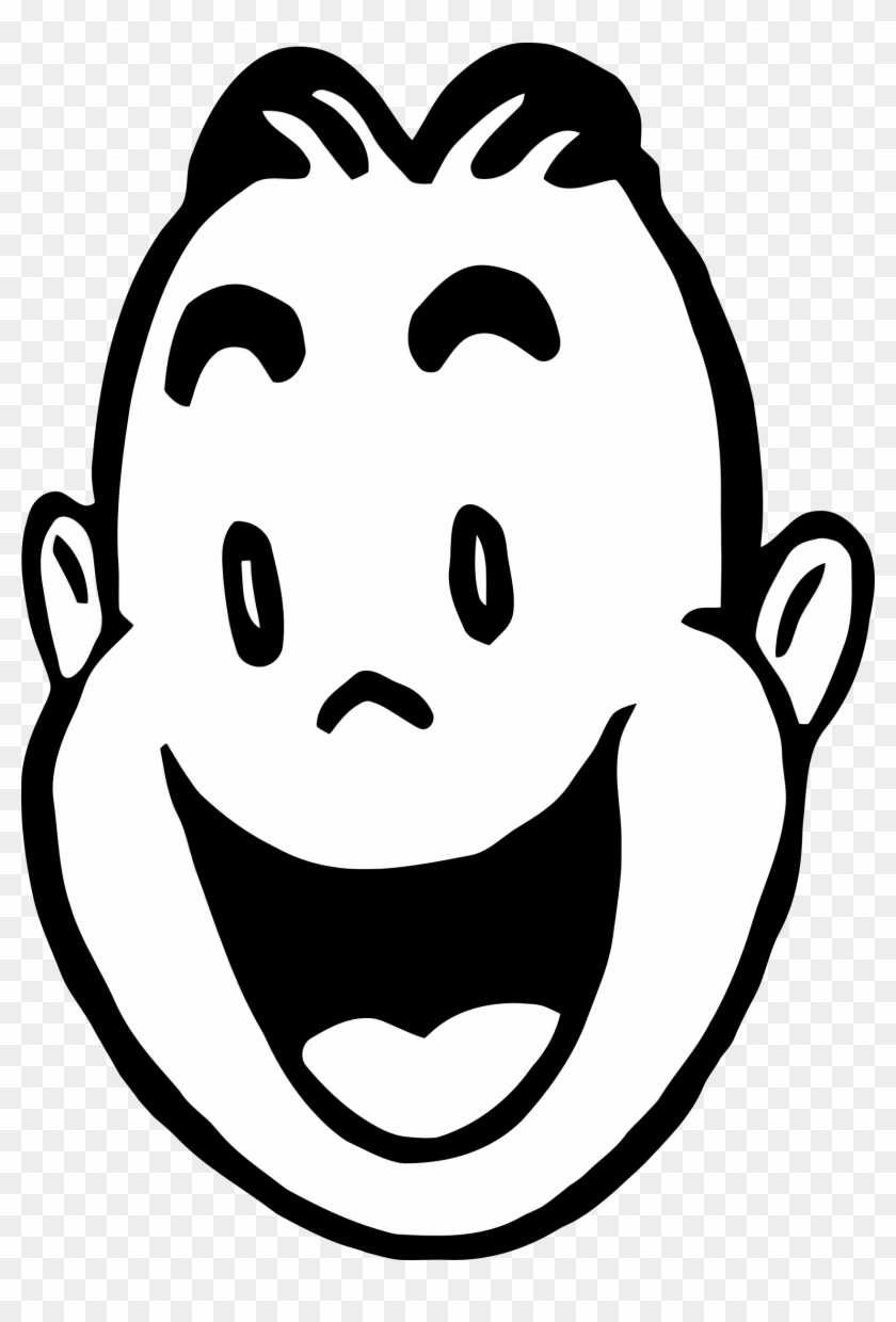 Clip Art Library Library Collection Of People High - Excited Face Clip Art Black And White - Png Download