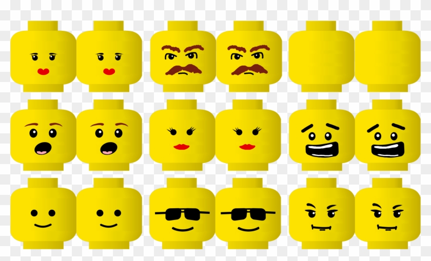 Printable Lego Figure Heads Clipart #23784