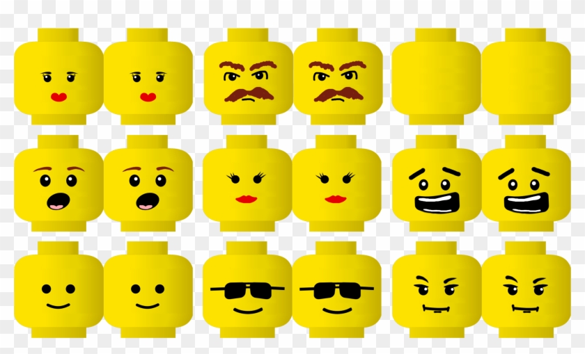 Printable Lego Figure Heads Clipart