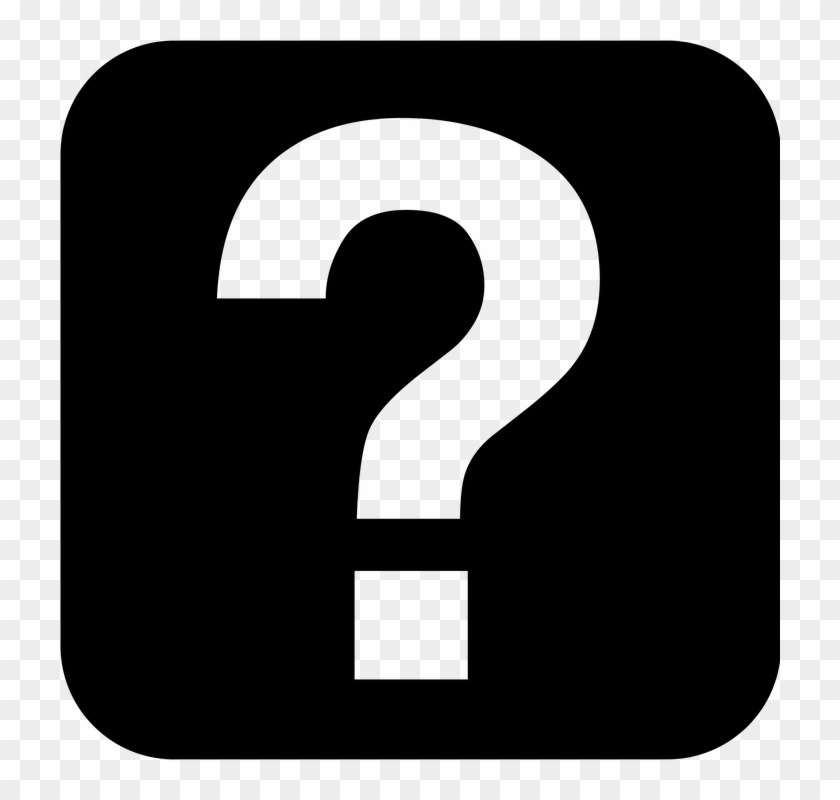 White Question Mark Icon Png - Question Mark Clipart