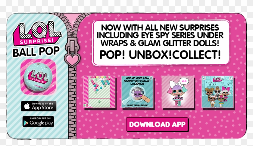 L - O - L - Surprise Ball Pop App Promo Image - Lol Surprise Clipart