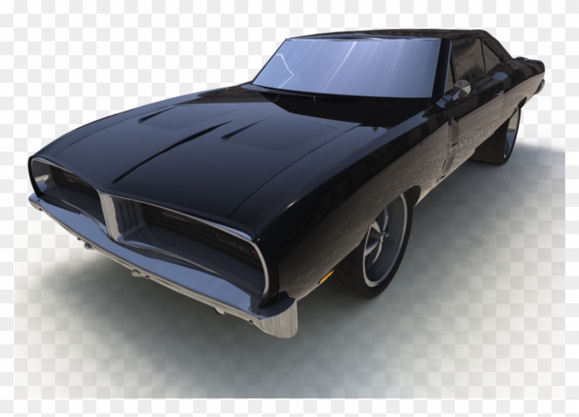 Muscle Car 3d Model Clipart #24358