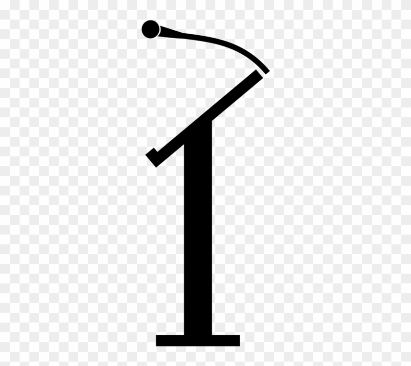 Microphone Podium Computer Icons Lectern Katheder - Podium Microphone Clipart - Png Download #24529