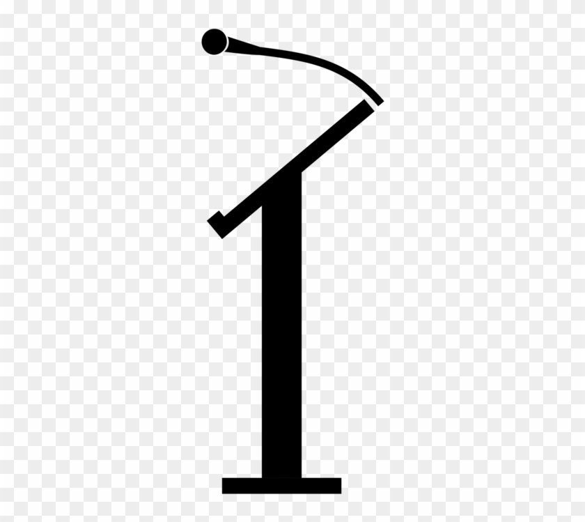 Microphone Podium Computer Icons Lectern Katheder - Podium Microphone Clipart - Png Download