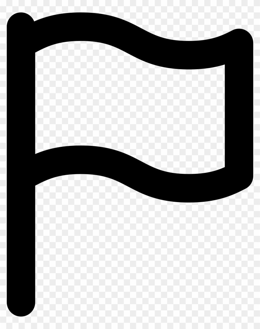 White Flag Comments - Black And White Flag Icon Clipart #24701