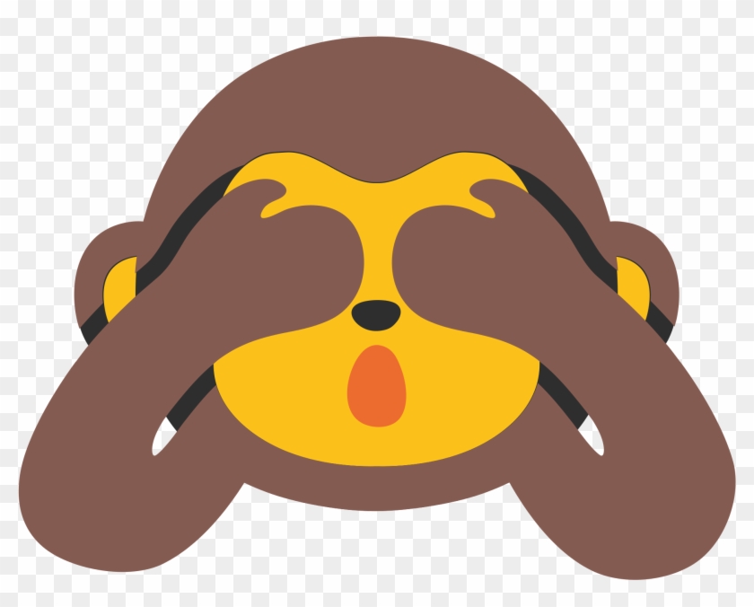 Monkey Hiding Eyes Emoji - See No Evil Clip Art - Png Download #24981