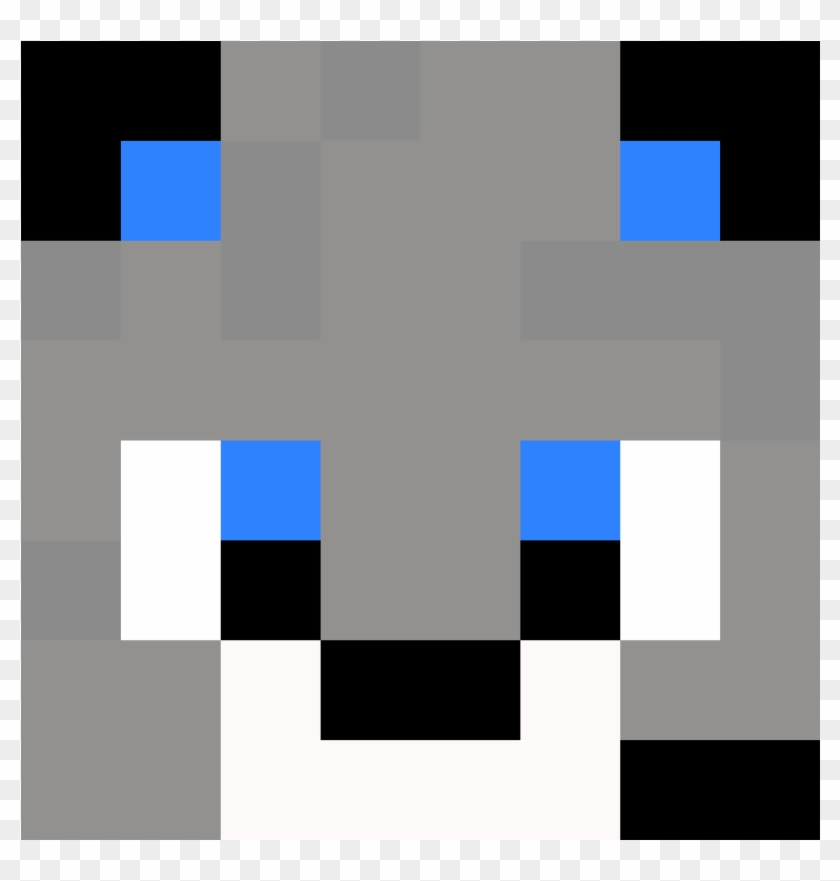 Gamer Wolf Face - Wolf Face Pixel Art Clipart #25074