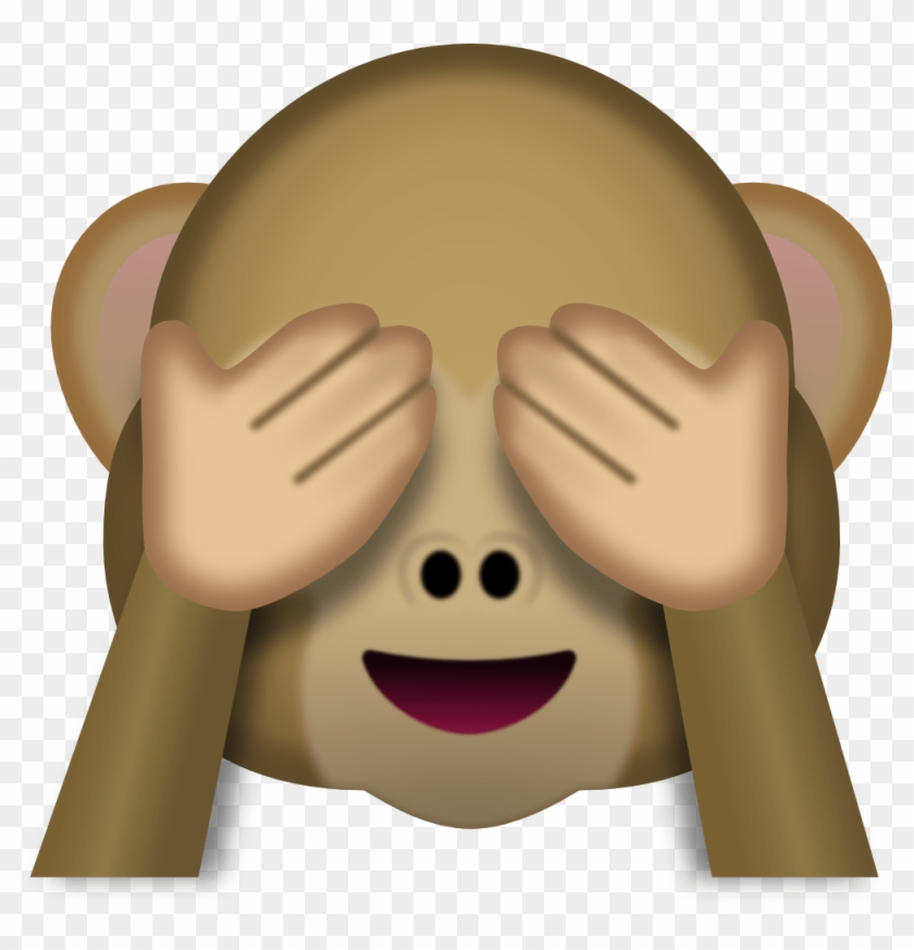 Monkey Face Emoji Transparent Stick Png - Emoji Monito Tapandose Los Ojos Clipart #25099