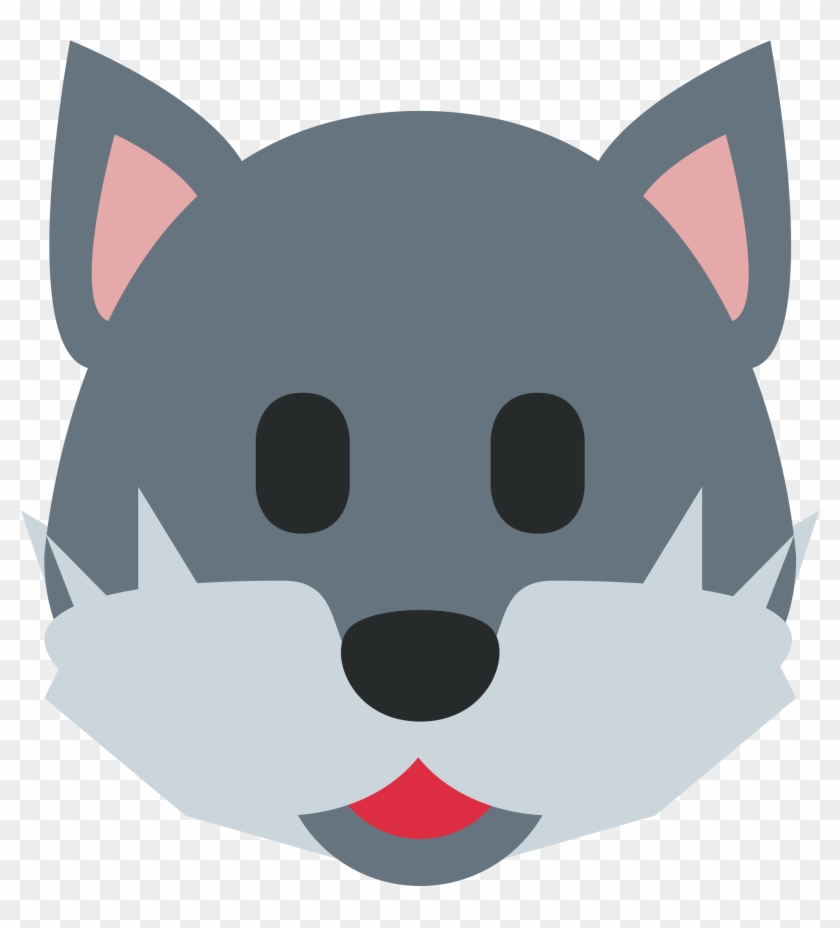 Wolf Face Sticker By Twitterverified Account - Wolf Emoji Twitter Clipart