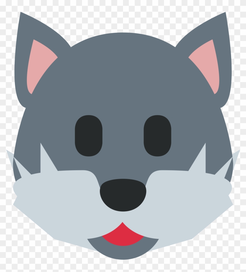 Wolf Face Sticker By Twitterverified Account - Wolf Emoji Twitter Clipart #25193