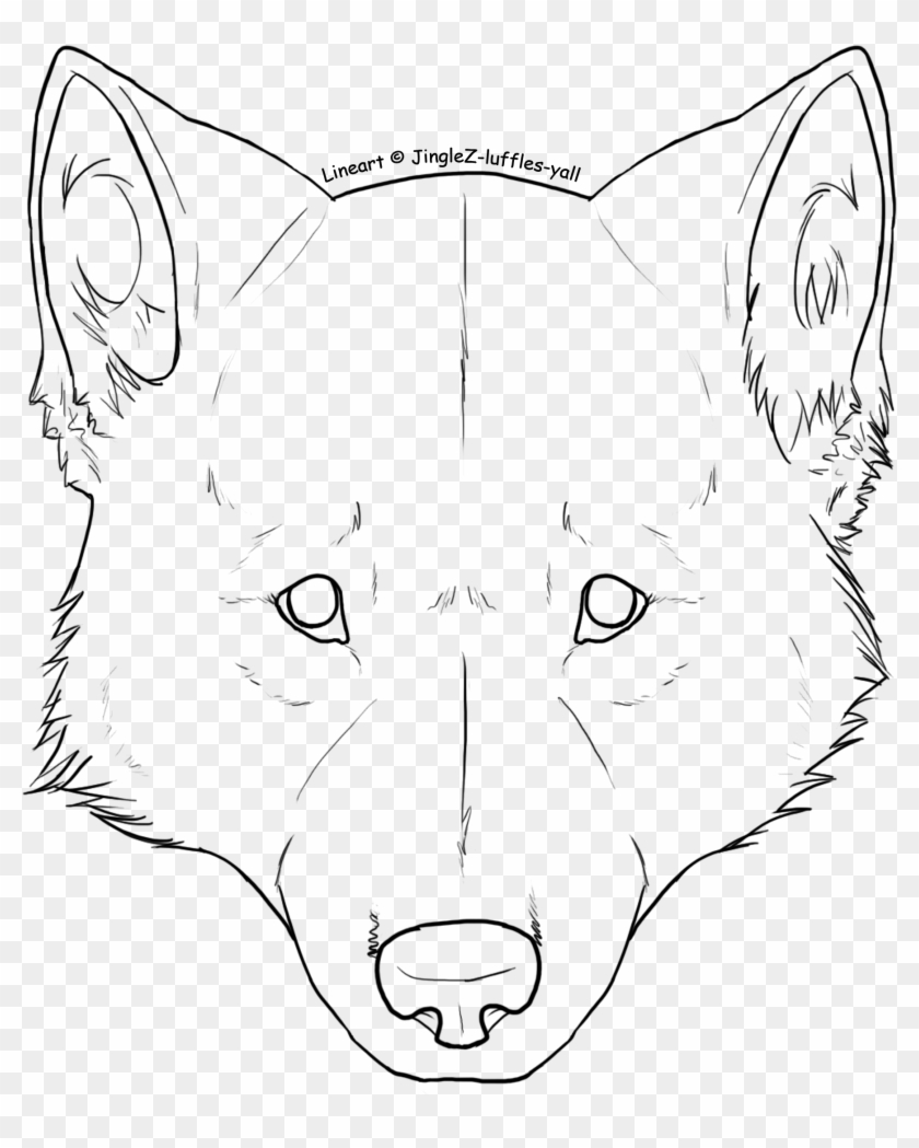 Freeuse Stock Free Wolf Head Lineart Clipart #25211
