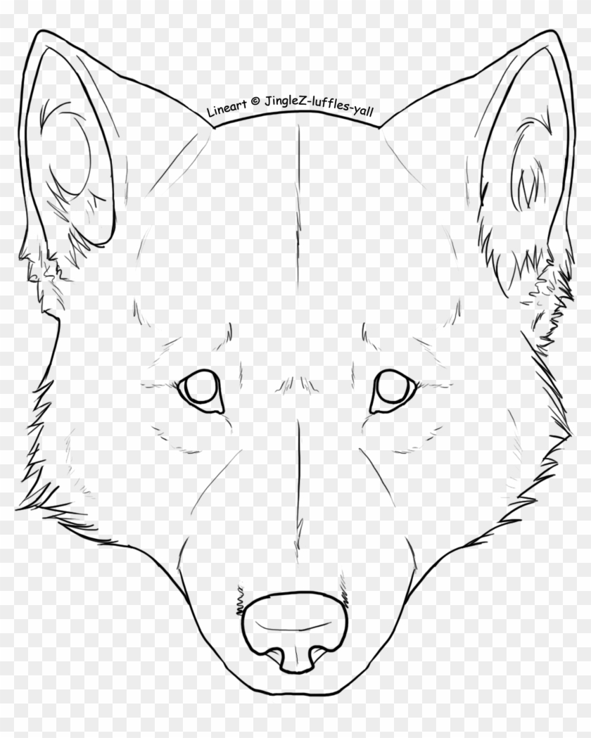 Freeuse Stock Free Wolf Head Lineart Clipart