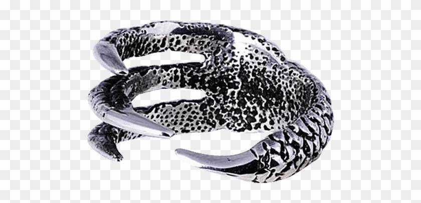 Dragon Claw Mens Skull Biker Ring Silver Rear Tone - Pre-engagement Ring Clipart