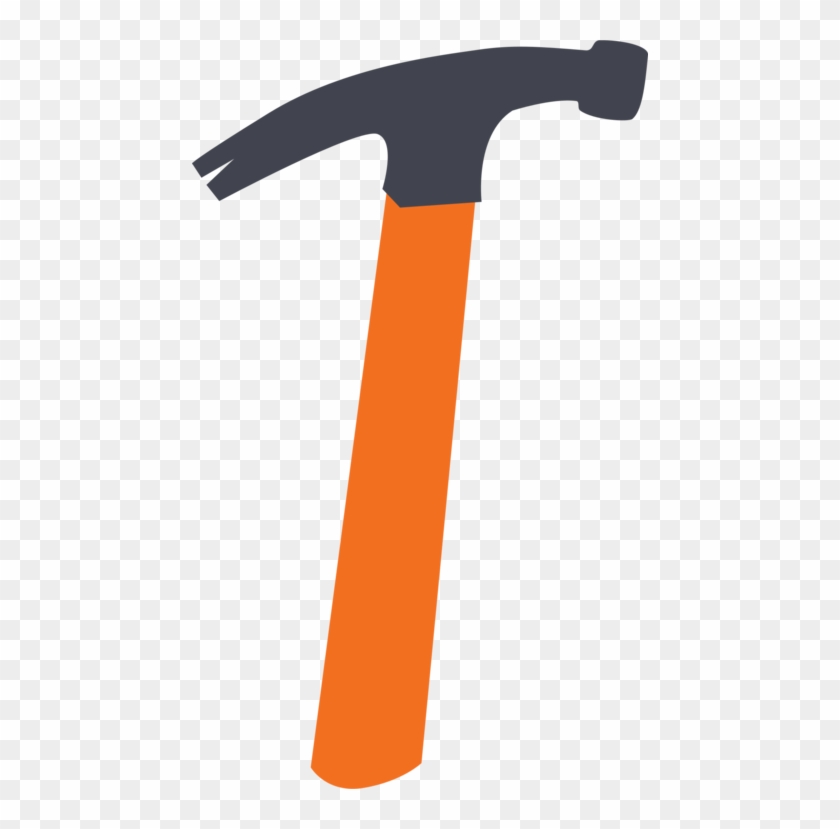 Claw Hammer Tool Download Nail - Orange Hammer Clipart Png Transparent Png