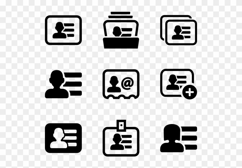 Business Cards - Fa Fa Id Card O Clipart