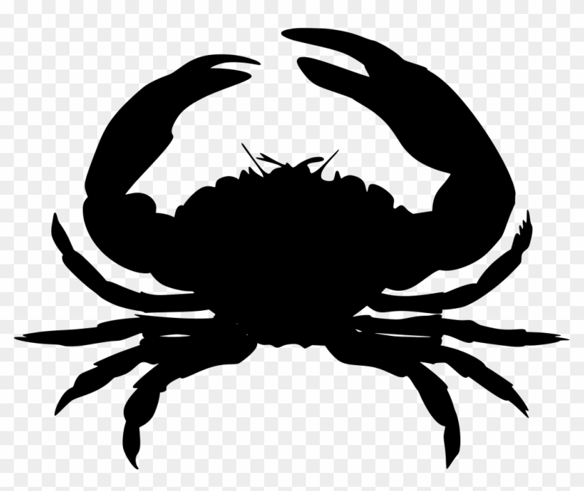 Download Png - Crab Clipart Black Transparent Png #25766
