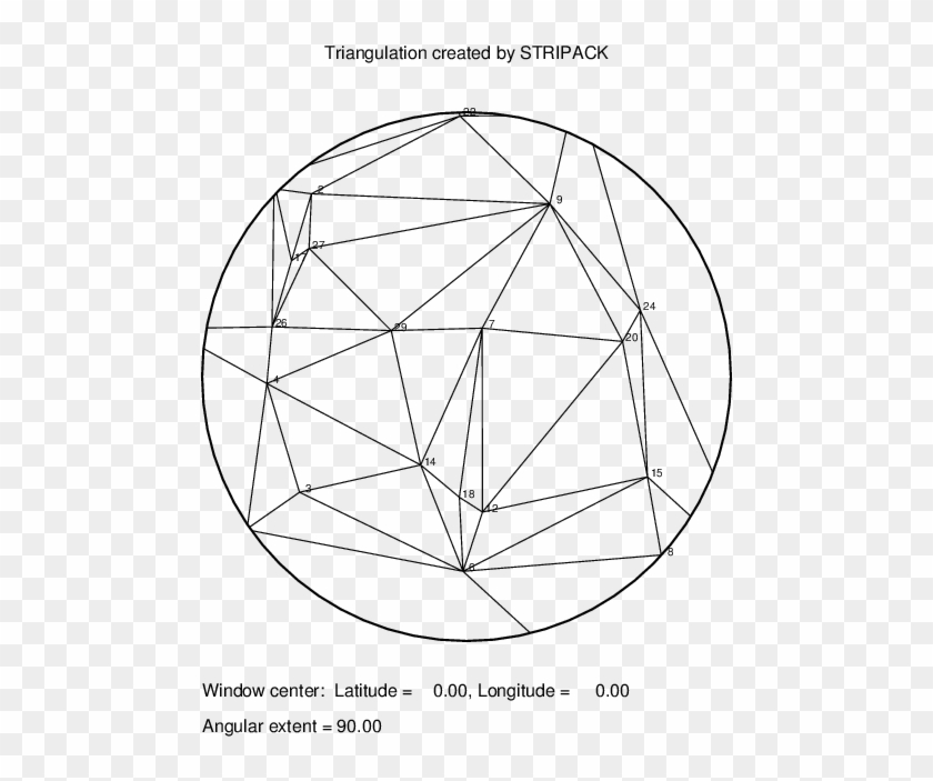 Random32 Init Del , An Image Of The Delaunay Triangulation - Circle Clipart