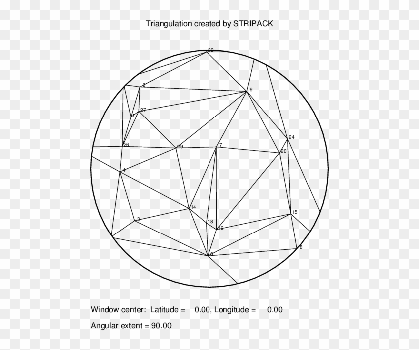 Random32 Init Del , An Image Of The Delaunay Triangulation - Circle Clipart #26016