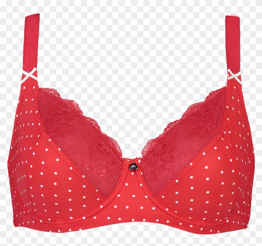 Red With White Spots Bra , Png Download Clipart #26483