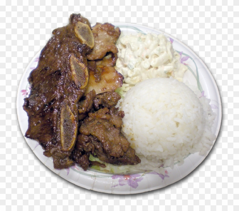 Hawaiian Bbq Mix Plate Lunch Clipart #26557