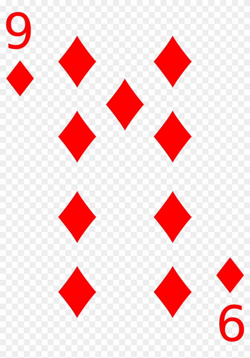Open - 9 Of Diamonds Card Clipart
