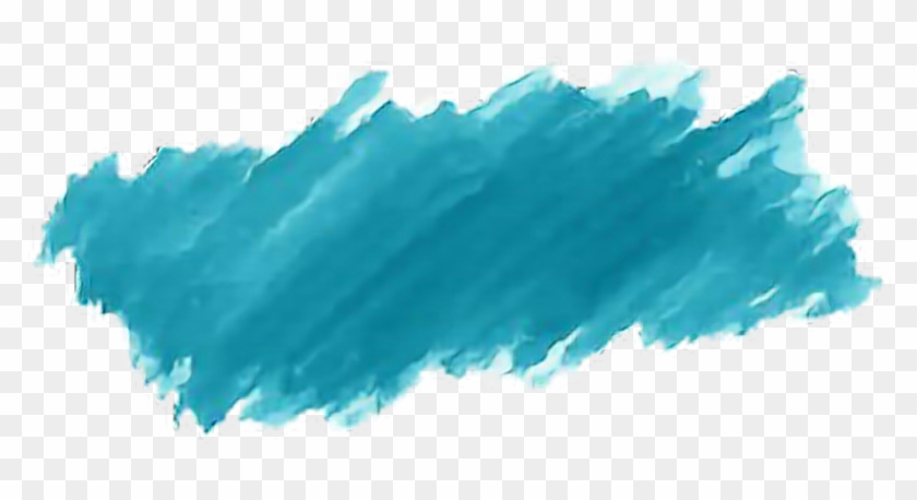 Watercolor Paint Brushstroke Blues - Paint Stroke Png Brush Clipart #26832