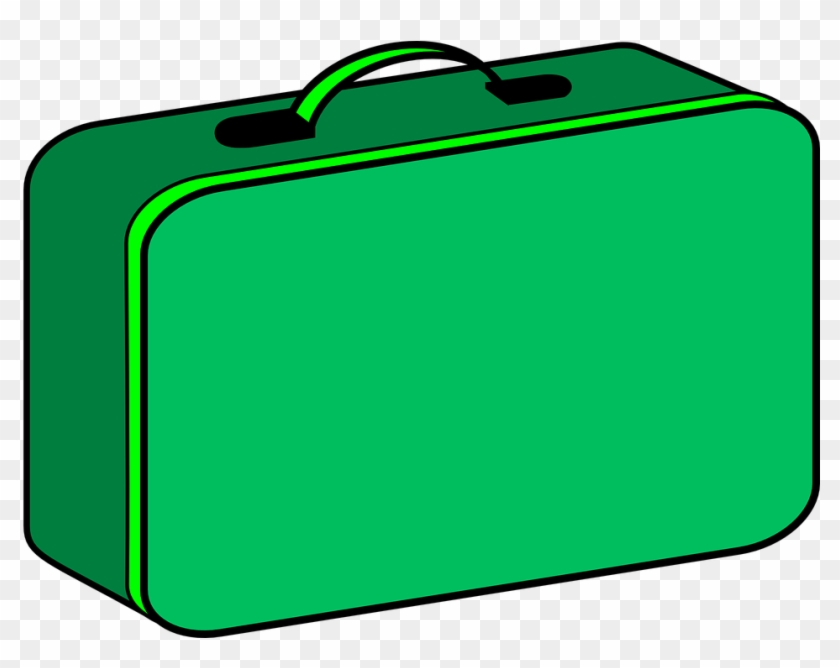 Lunch Box Clipart Transparent - Green Lunch Box Cartoon - Png Download