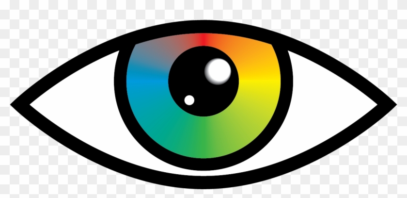 Loving Smiley Face Eyes Clipart Clipart Kid - Rainbow Eye Clipart - Png Download