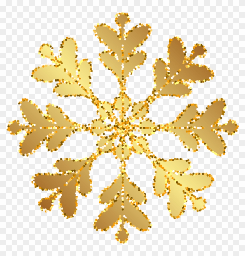 Free Png Download Gold Snowflakes Transparent Background - Gold Snowflake Transparent Background Clipart #27403
