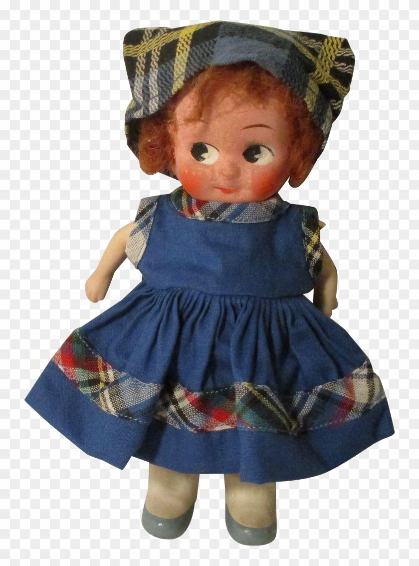 Vintage Paper Mache Japan Googly Eye Doll Clipart