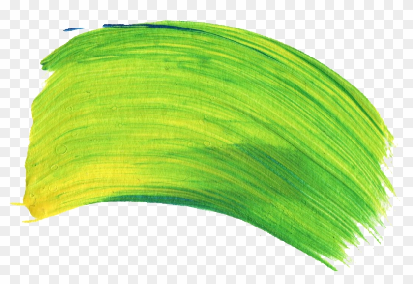 Paint Brush Stroke 2 - Green And Yellow Paint Clipart