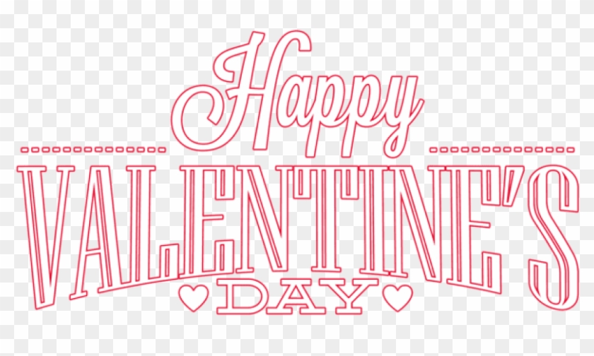 Free Png Download Red And White Happy Valentine's Day - Calligraphy Clipart