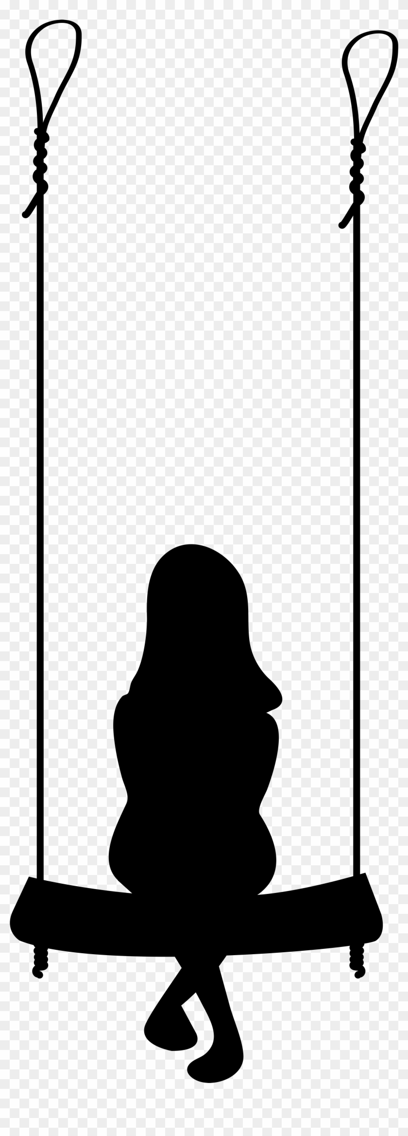 Where The Wild Things Are Silhouette Png - Girl On Swing Silhouette Clipart #27764